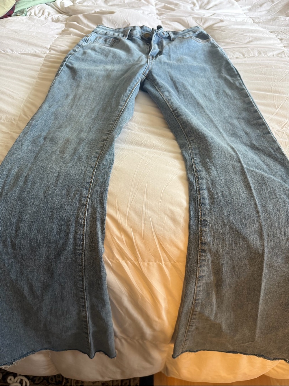 Light Blue Mid-Rise Flare Bootcut Women’s Jeans
